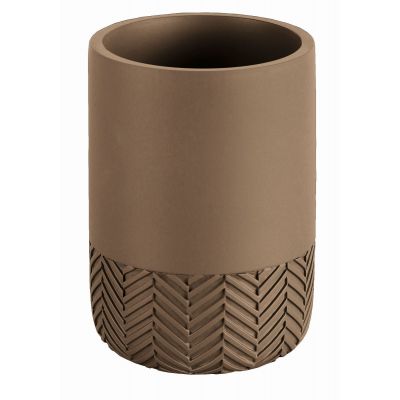 Kleine Wolke Herringbone kubek na szczoteczki stojący brązowy 8090287852