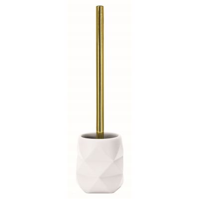 Kleine Wolke Golden Crackle szczotka toaletowa stojąca biała/złota 8431100856