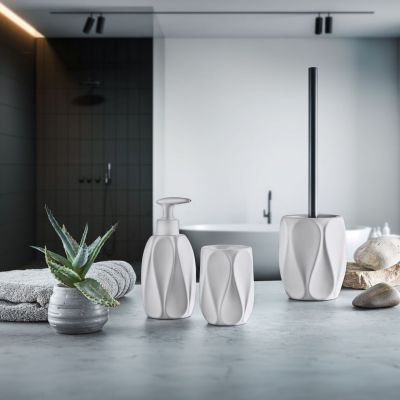 Kleine Wolke Trevi szczotka toaletowa stojąca chłodny beż kamionka soft touch 8684289856