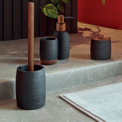 Kleine Wolke Harper szczotka toaletowa stojąca czarna-brązowa 8694926856