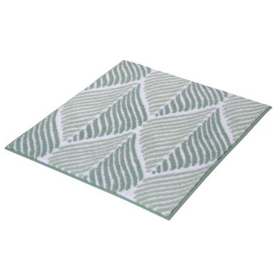 Kleine Wolke Leaf dywanik łazienkowy 60x90 cm poliester zielony/biały 9137685519