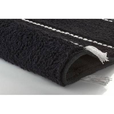 Kleine Wolke Travis dywanik łazienkowy 120x70 cm bawełna czarny 9158926225