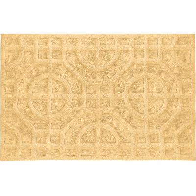 Kleine Wolke Mosaic Eco Care dywanik łazienkowy 90x60 cm bawełna żółty 9167537519