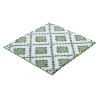 Kleine Wolke Alhambra dywanik łazienkowy 60x60 cm zielony 9174685135