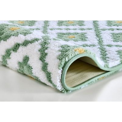 Kleine Wolke Alhambra dywanik łazienkowy 100x60 cm poliester zielony 9174685360