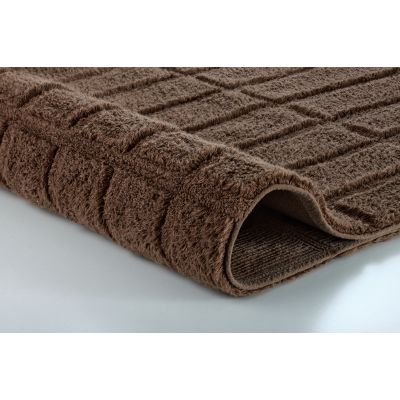 Kleine Wolke Tiles dywanik łazienkowy 60x60 cm bawełna brązowy 9176342135