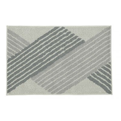Kleine Wolke Cross dywanik łazienkowy 80x140 cm poliester szary 9181901657