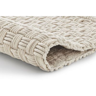 Kleine Wolke Matino dywanik łazienkowy 120x70 cm prostokątny jasny beżowy silk nić szenilowa 9193289225