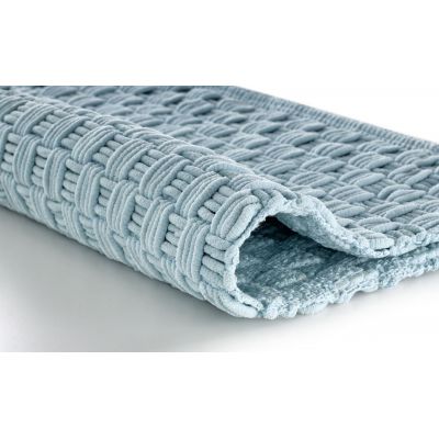 Kleine Wolke Matino dywanik łazienkowy 120x70 cm prostokątny niebieski opal nić szenilowa 9193649225