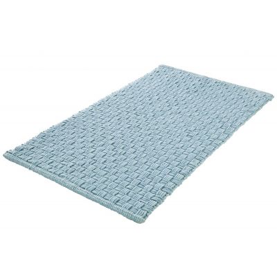 Kleine Wolke Matino dywanik łazienkowy 120x70 cm prostokątny niebieski opal nić szenilowa 9193649225