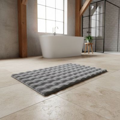 Kleine Wolke Cloud dywanik łazienkowy 120x70 cm prostokątny jasny szary 9198146225