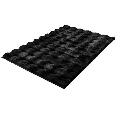 Kleine Wolke Cloud dywanik łazienkowy 120x70 cm prostokątny czarny 9198926225