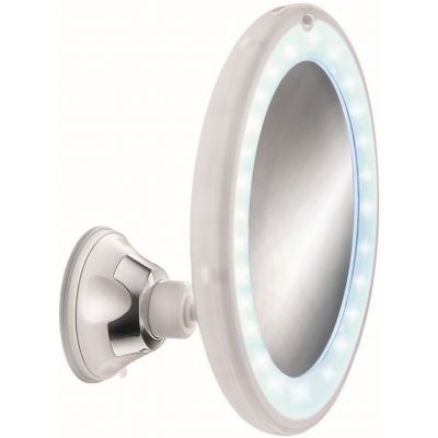 Kleine Wolke Flexy Light lusterko kosmetyczne 17,5 cm okrągłe z oświetleniem białe 5819114886