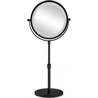 Kleine Wolke LED Mirror lusterko kosmetyczne 20,5x37 cm okrągłe z oświetleniem srebrny 8507926886