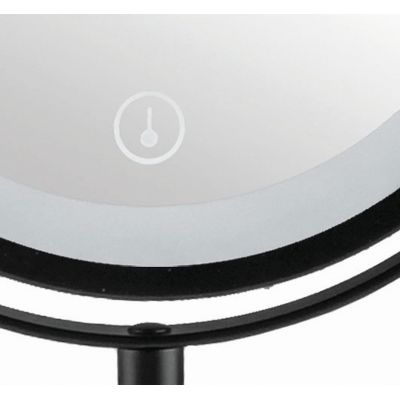 Kleine Wolke LED Mirror lusterko kosmetyczne 20,5x37 cm okrągłe z oświetleniem srebrny 8507926886