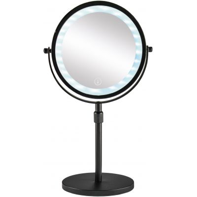 Kleine Wolke LED Mirror lusterko kosmetyczne 20,5x37 cm okrągłe z oświetleniem srebrny 8507926886