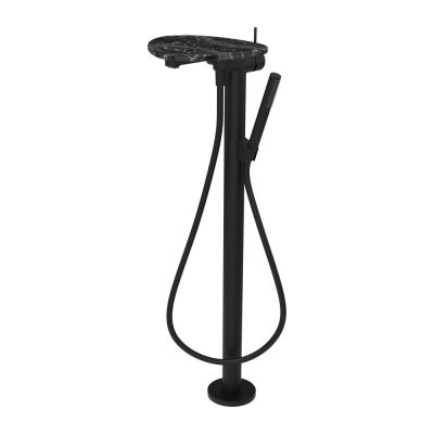 Laufen Ada bateria wannowo-prysznicowa wolnostojąca czarny/czarny marmur HF506781516060