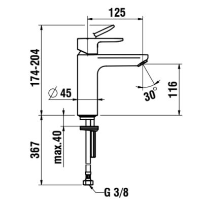 Laufen Pro X bateria umywalkowa podtynkowa czarna HF506904198000