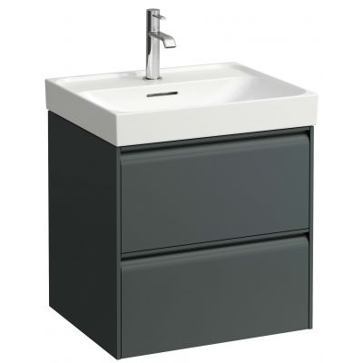 Laufen Meda szafka 53,4x44,8x51,5 cm podumywalkowa wisząca Traffic Grey H4215620112661