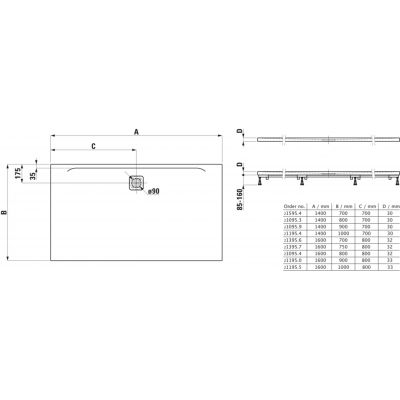 Laufen Pro brodzik prostokątny 160x90 cm beżowy H2119501860001