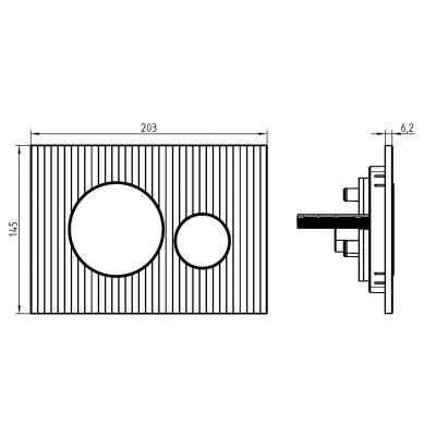 Laufen Ineo przycisk spłukujący do WC chrom mat H9001160070001