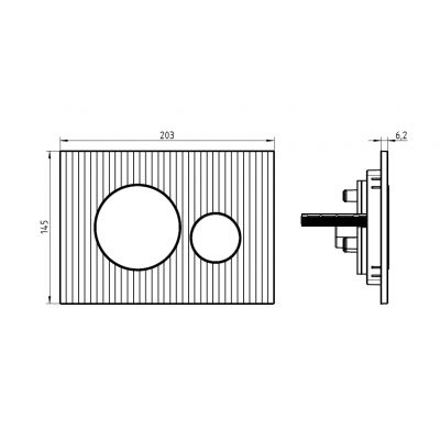Laufen Ineo przycisk spłukujący do WC złoty H9001161650001