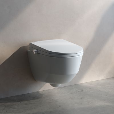 Laufen Cleanet Pro toaleta myjąca z pokrętłem sterującym wisząca bez kołnierza biała H600890000S002