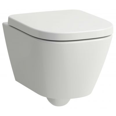 Laufen Meda miska WC wisząca bez kołnierza ze spłukiwaniem wirowym biały połysk H8201134000001