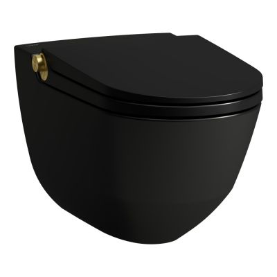 Laufen Cleanet Riva toaleta myjąca wisząca bez kołnierza czarny mat H8206917170001