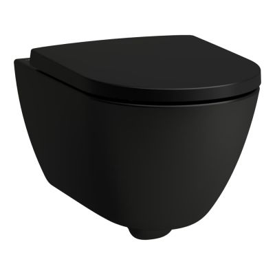 Laufen Pro X miska WC wisząca bez kołnierza ze spłukiwaniem wirowym czarny mat H8208607160001