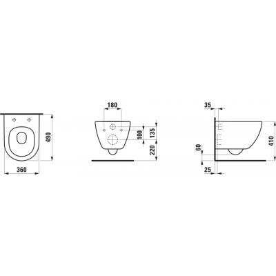 Laufen Pro X miska WC wisząca bez kołnierza ze spłukiwaniem wirowym biały mat H8208637570001