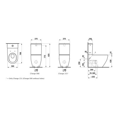 Laufen Pro A miska WC kompaktowa Laufen Clean Coat biała H8259584002511