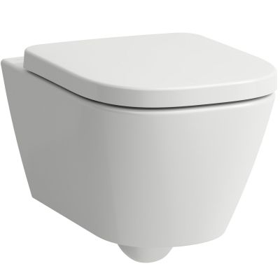 Laufen Meda zestaw miska z deską wisząca bez kołnierza biały H8661100000001