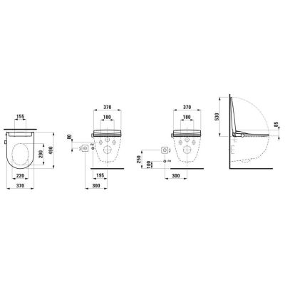 Laufen Cleanet Pro deska myjąca wisząca biała H8918910000001