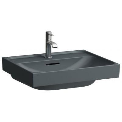 Laufen Meda umywalka 55x46 cm prostokątna ścienna-meblowa grafit mat H8101127581091