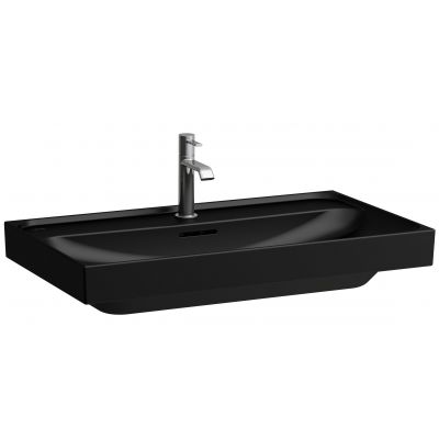 Laufen Meda umywalka 80x46 cm prostokątna ścienna-meblowa czarny mat H8101177161041