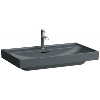 Laufen Meda umywalka 80x46 cm prostokątna ścienna-meblowa grafit mat H8101177581041