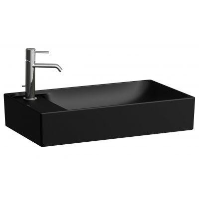 Laufen Meda umywalka 60x35 cm prostokątna nablatowa czarny mat H8121137161051
