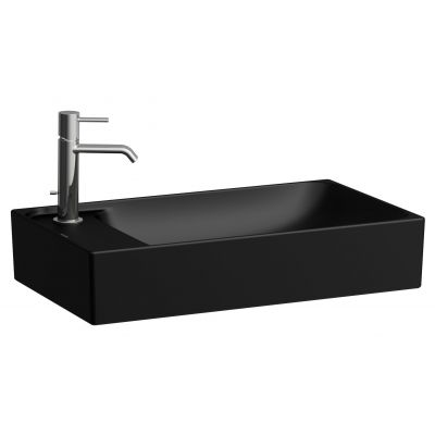 Laufen Meda umywalka 60x35 cm prostokątna nablatowa czarny mat H8121137161131