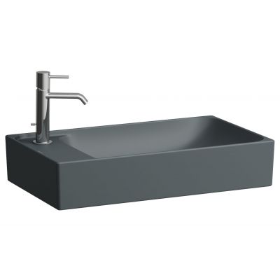 Laufen Meda umywalka 60x35 cm prostokątna nablatowa grafitowy mat H8121137581051