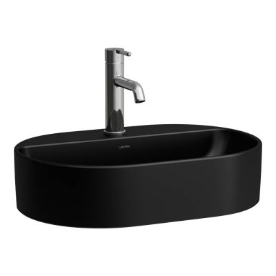Laufen Savoy umywalka 55x38 cm owalna nablatowa czarny mat H8129457161111