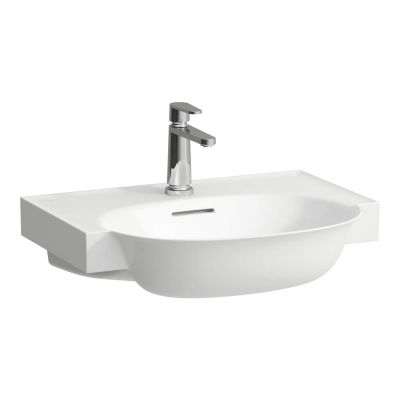 Laufen The New Classic umywalka 60x48 cm półokrągła biała z wzorem Ornamental H813853R031081