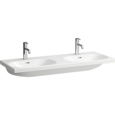 Laufen Lua umywalka 120x46 cm prostokątna podwójna biała H8140814001041