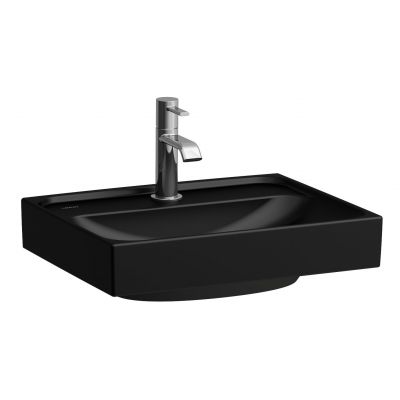 Laufen Meda umywalka 45x35 cm prostokątna ścienna czarny mat H8161117161041