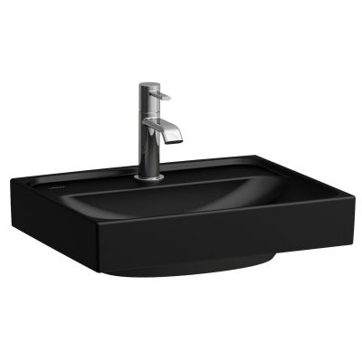 Laufen Meda umywalka 45x35 cm prostokątna ścienna czarny mat H8161117161091