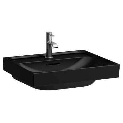 Laufen Meda umywalka 55x46 cm prostokątna ścienna czarny mat H8161127161041