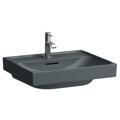 Laufen Meda umywalka 55x46 cm prostokątna ścienna grafit mat H8161127581041
