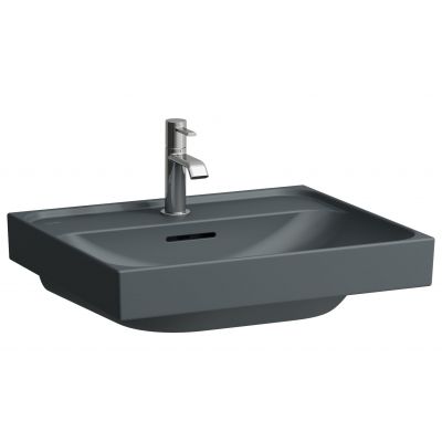 Laufen Meda umywalka 55x46 cm prostokątna ścienna grafit mat H8161127581091