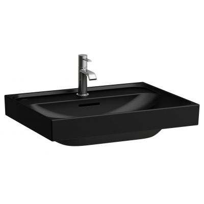 Laufen Meda umywalka 60x46 cm prostokątna ścienna czarny mat H8161137161041