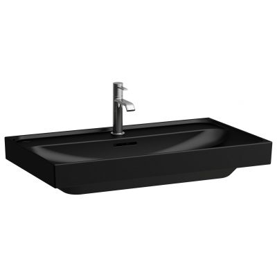 Laufen Meda umywalka 80x46 cm prostokątna ścienna czarny mat H8161177161091